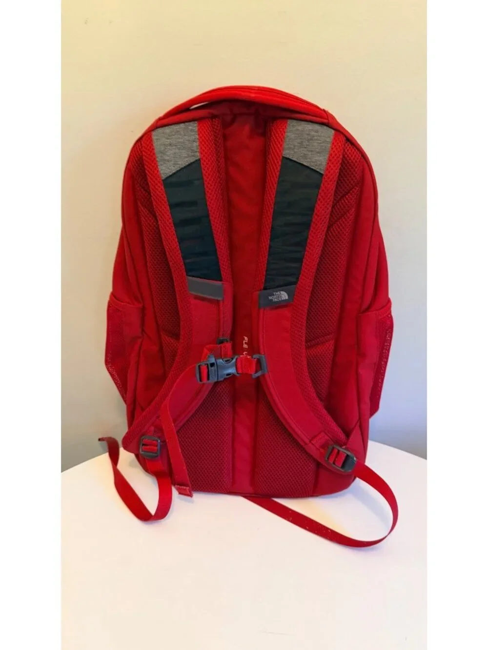 NWT The North Face Jester Backpack Red/Gray FlexVent Laptop Compatible